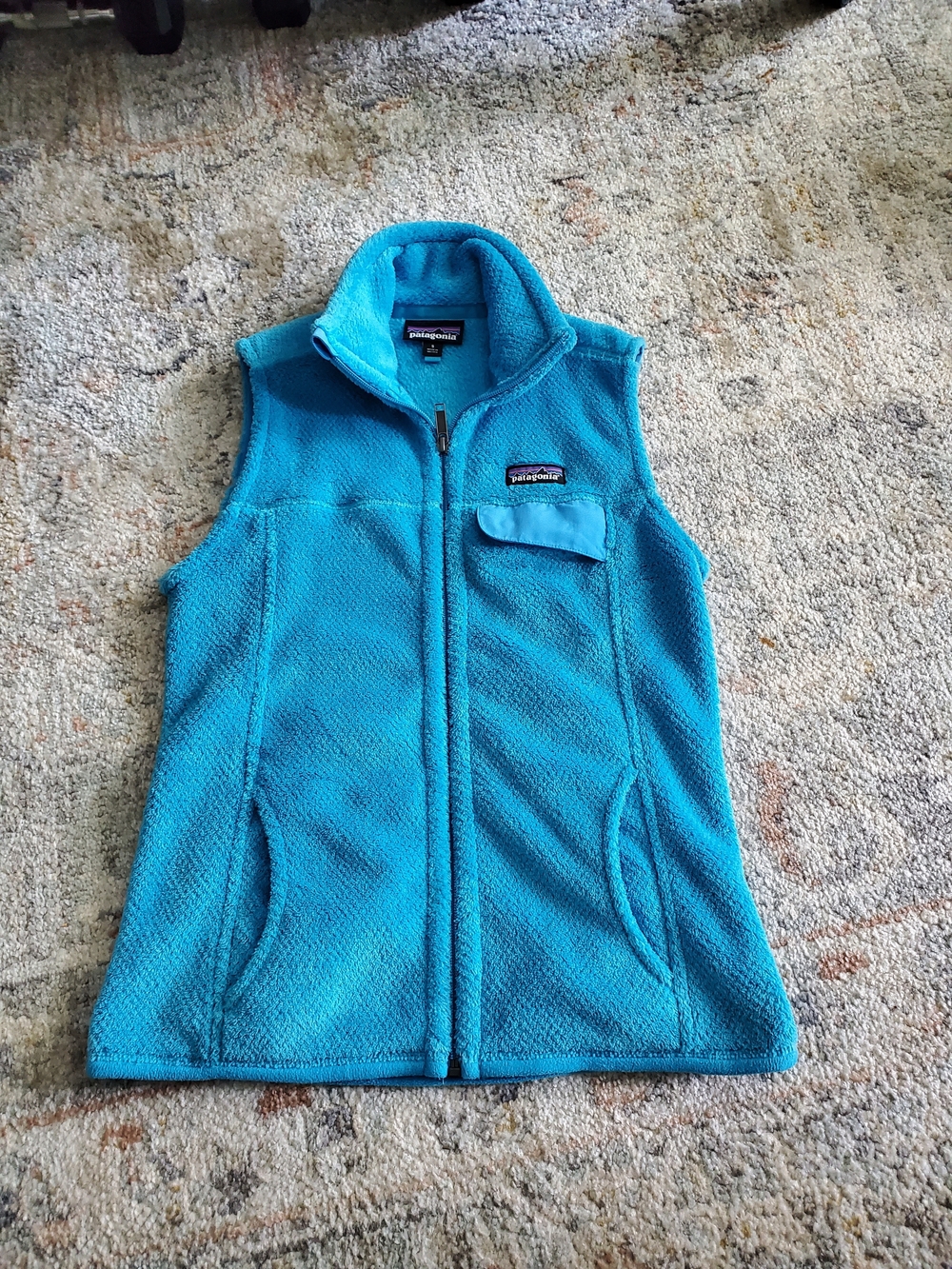 Patagonia Turquoise Fleece Vest - Women's Zip Front Polartec Thermal Pro